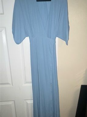 GB girls Sky Blue V-Neck Maxi Dress